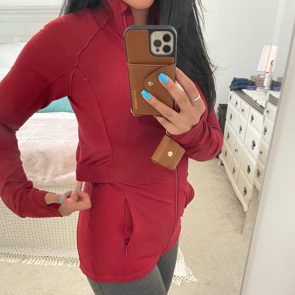 Fabletics Burgundy Performance Jacket - image 4